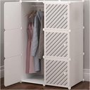 Ver imagem 4 de Armário Vintage 6 Portas com Arara, Cabideiro e Sapateira Modular Branco