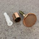Ver imagem 3 de Gancho Cabide Pino 1,5cm de Metal Rose para Fixar Espelhos de Parede Duler