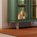 Ver imagem 4 de Cristaleira Évora Verde Pistache 2 Portas de Vidro - Hb Móveis