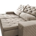Ver imagem 2 de Sofá Retrátil e Reclinável 2,00m Essence Velusoft Bege Cama Inbox