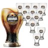 Kit 12 Copo Chopp Brahma Black Oficial Bar e Restaurante 430ml Vidro Resistente com Logo Cerveja - 1