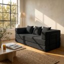 Ver imagem 1 de Sofá Cama 3 Lugares na Caixa 190 cm Capri Bouclê B05 - D'Rossi