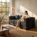 Ver imagem 2 de Sofá Cama 3 Lugares na Caixa 190 cm Capri Bouclê B05 - D'Rossi