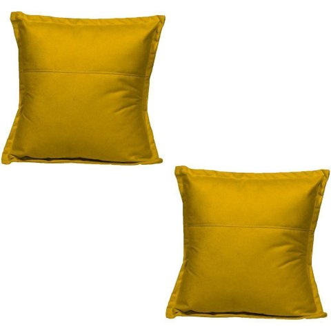 Kit 2 Almofadas Decorativa Cheia Fofinha para Sofá Cadeira Poltrona 42 Cm Suede