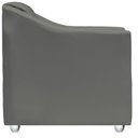 Ver imagem 3 de Kit 3 Poltronas Decorativa para Sala Manicure Recepção Mila Corino Cinza Pés de Plástico Cromado