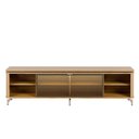 Ver imagem 2 de Rack com Painel para TV até 85" 11 Prateleiras e LED Lincoln Float 291cm – Carvalho c/ Champanhe