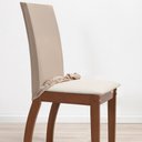 Ver imagem 4 de Kit 6 Pçs Capa Protetora de Cadeira 6 Lugares Malha Gel Ajustável: Avelã