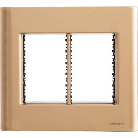 Placa 6 Postos 4x4 Tramontina Giz Ouro Metalizado com Suporte Tramontina