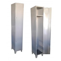 Armário Roupeiro de Aço Vestiário Academia 1 Porta Locker Cinza - 2