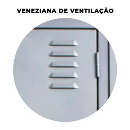 Armário Roupeiro de Aço Vestiário Academia 1 Porta Locker Cinza - 4