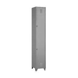 Armário Roupeiro de Aço Vestiário Academia 1 Porta Locker Cinza - 1