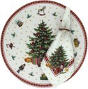 Ver imagem 4 de Kit Sousplat + Guardanapo Natal Arvore Nsw 2 Peças com Base