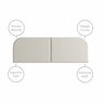 Cabeceira Cama Box Queen 160 Cm Orgânica Tecido Boucle Off White - 3