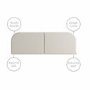 Ver imagem 3 de Cabeceira Cama Box Queen 160 Cm Orgânica Tecido Boucle Off White