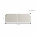 Ver imagem 4 de Cabeceira Cama Box Queen 160 Cm Orgânica Tecido Boucle Off White