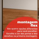 Ver imagem 5 de Guarda Roupa Casal Reflecta 2 Portas de Correr 6 Gavetas em MDF Authentic Nogueira/Nude Prime TX