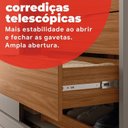 Ver imagem 7 de Guarda Roupa Casal Reflecta 2 Portas de Correr 6 Gavetas em MDF Authentic Nogueira/Nude Prime TX