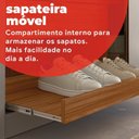 Ver mais imagens de Guarda Roupa Casal Reflecta 2 Portas de Correr 6 Gavetas em MDF Authentic Nogueira/Nude Prime TX