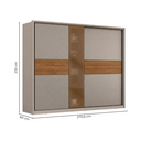 Ver imagem 3 de Guarda Roupa Casal Reflecta 2 Portas de Correr 6 Gavetas em MDF Authentic Nogueira/Nude Prime TX