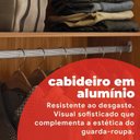 Ver imagem 6 de Guarda Roupa Casal Reflecta 2 Portas de Correr 6 Gavetas em MDF Authentic Nogueira/Nude Prime Tx Marrom