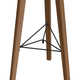 Luminária De Chão Abajur Volare De Madeira Com Cúpula - Marrom - 4