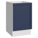 Ver imagem 1 de Balcão de Cozinha 50cm 1 Porta (sem Tampo) Branco/azul Vik Madesa