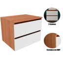 Ver imagem 2 de Gabinete de Banheiro 60 Cm com 2 Gavetas Joana Amêndoa/branco