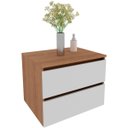 Ver imagem 6 de Gabinete de Banheiro 60 Cm com 2 Gavetas Joana Amêndoa/branco