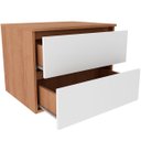 Ver imagem 3 de Gabinete de Banheiro 60 Cm com 2 Gavetas Joana Amêndoa/branco