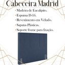 Ver imagem 3 de Cabeceira Queen 158 cm Madrid Veludo Azul Soon
