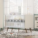 Ver imagem 3 de Berço Mini Cama Retrô Off White - Qmovi