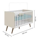 Ver imagem 2 de Berço Mini Cama Retrô Off White - Qmovi