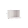 Nicho Aéreo para Microondas Celeste Kappesberg 100% Mdf Branco 60cm - 3