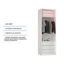 Ver imagem 3 de Guarda Roupa Closet Aberto 3 Gavetas 1 Cabideiro 80,4cm Prime Luciane Móveis