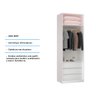 Guarda Roupa Closet Aberto 3 Gavetas 1 Cabideiro 80,4cm Prime Luciane Móveis - 3