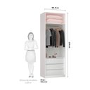 Ver imagem 2 de Guarda Roupa Closet Aberto 3 Gavetas 1 Cabideiro 80,4cm Prime Luciane Móveis