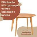 Ver imagem 6 de Kit Mesa Jantar para Cozinha 4 Cadeiras Lithi Estofadas Sofisticadas Móvel Moderno