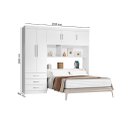 Ver imagem 2 de Roupeiro Cabeceira Baú CAN Com Amplo Espaço Interno Com Nichos Externos Para Decoração Cor Branco JA