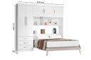 Ver imagem 2 de Roupeiro Cabeceira Baú CAN Com Amplo Espaço Interno Com Nichos Externos Para Decoração Cor Branco JA