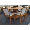 Ver imagem 2 de Sala de Jantar Laminada Redonda 6 Cadeiras 1,35m - Phoenix - Requinte Salas
