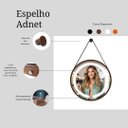 Ver imagem 2 de Espelho Redondo Adnet Iluminado 60cm Led 3000k Marrom Alça Caramelo
