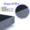 Ver imagem 6 de Cama Box Baú Viúva 128x188x42cm Suede com Pistão a Gás