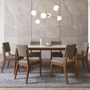 Ver imagem 6 de Cadeira Ella - Natural C/ Linho Mescla Cinza