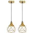 Ver imagem 1 de 2 Pendentes Aramado Esfera Balonê Lustre Luminária Teto Regulável Sala Cozinha Industrial Agp Agp Il
