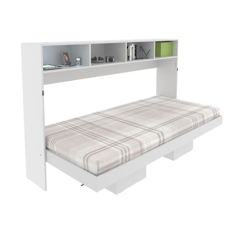 Cama Infantil/juvenil Multifuncional com Escrivaninha, Gaveta e Armários Cm8021 Branco - Tecno