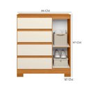 Ver imagem 3 de Guarda Roupa Casal Triton Plus 11 Portas de Bater com Espelho e Cômoda Sapateira 4 Gavetas MDP