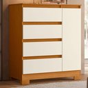 Ver imagem 4 de Guarda Roupa Casal Triton Plus 11 Portas de Bater com Espelho e Cômoda Sapateira 4 Gavetas MDP