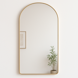 Espelho Grande com Moldura Alumínio Corpo Inteiro Decorativo 115x60cm Dourado - 2