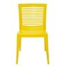 Kit 2 Cadeiras de Plástico Polipropileno com Encosto Horizontal Victória - Tramontina - Amarelo 9404 - 5