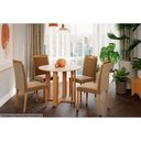 Ver imagem 5 de Mesa para Cozinha Flora + Tampo Madeirado 93cm Nature/Off White - Cimol